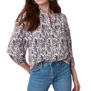 UNTUCKIT Women's XL Annika Rayon Floral Paisley Top Blouse Summer Multicolor